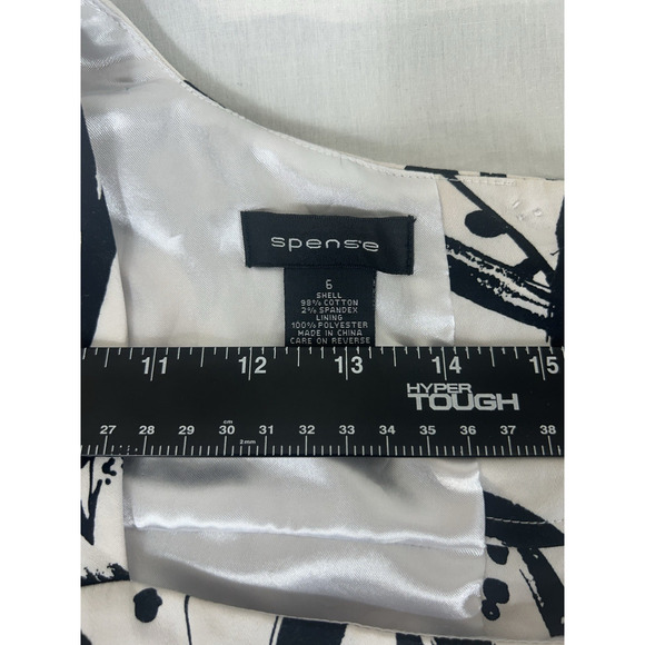 Regency Mobwife Heritage Spence Fit &‎ Flare Black & White Sleeveless Dress Sz 6 - Picture 8 of 10